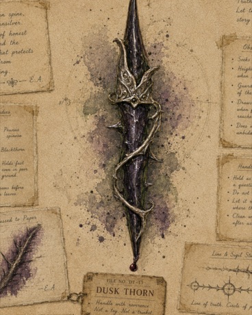 The Dusk Thorn talisman of Duskthorn